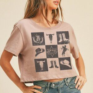 Cowboys Night Club Crop Top